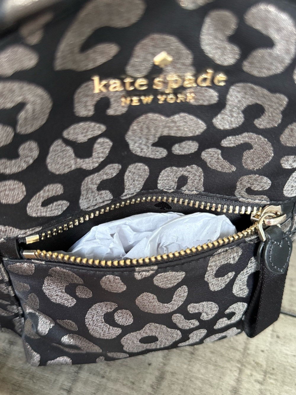 Kate Spade Chelsea Little Better Nylon Mini Leopard Print Backpack - Picture 7 of 9